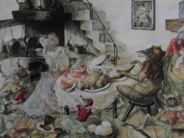 藤田嗣治、【 ラ・フォンテーヌ頌】、希少な限定額装用画集画、新品高級額 額装付