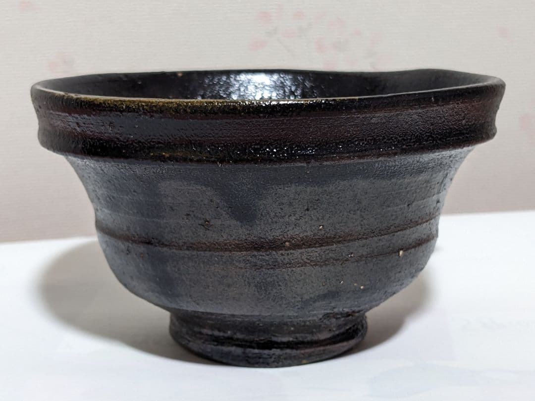 ♦片口抹茶碗 茶道具 片口酒器 ぐい呑み 窯元不明 未使用品 秀作な作家物