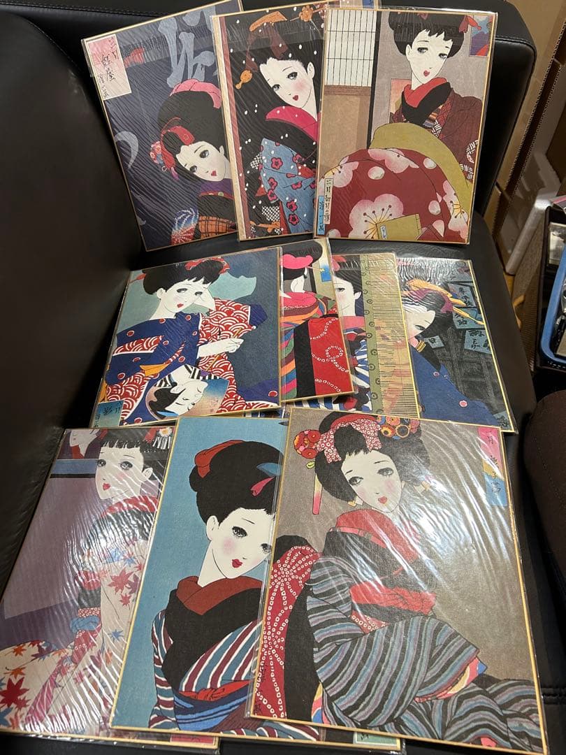 昭和レトロ 中原淳一 【娘十二ヶ月】 年代物・希少な画集画　10枚セット