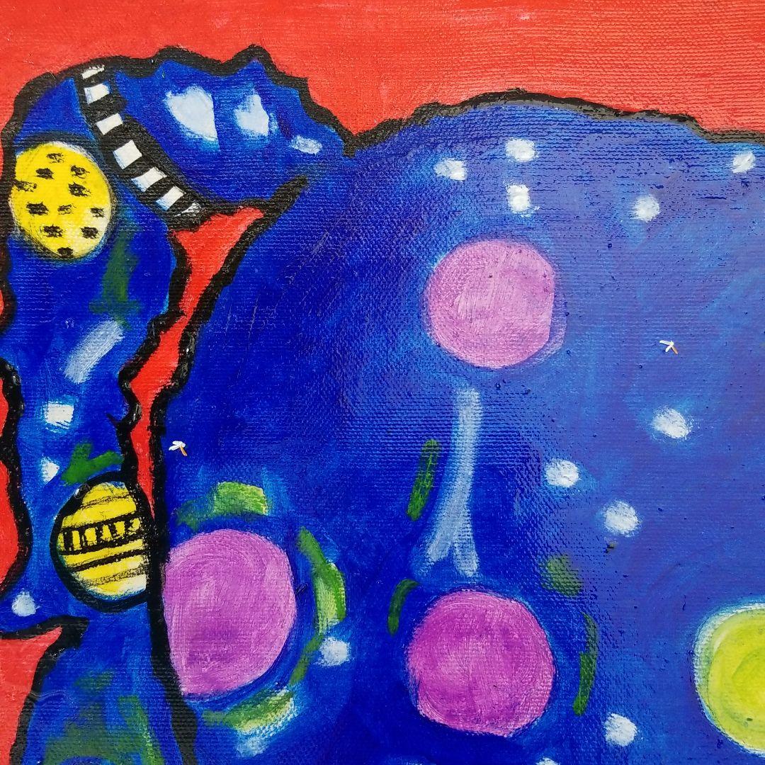 油絵　ゆ(o^^o)★確認　ベストフレンド馬と犬