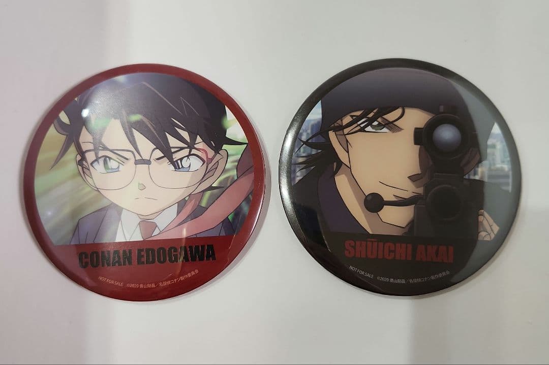 名探偵コナン 緋色の弾丸 アニメイト購入特典　江戸川コナン＆赤井秀一 缶バッジ