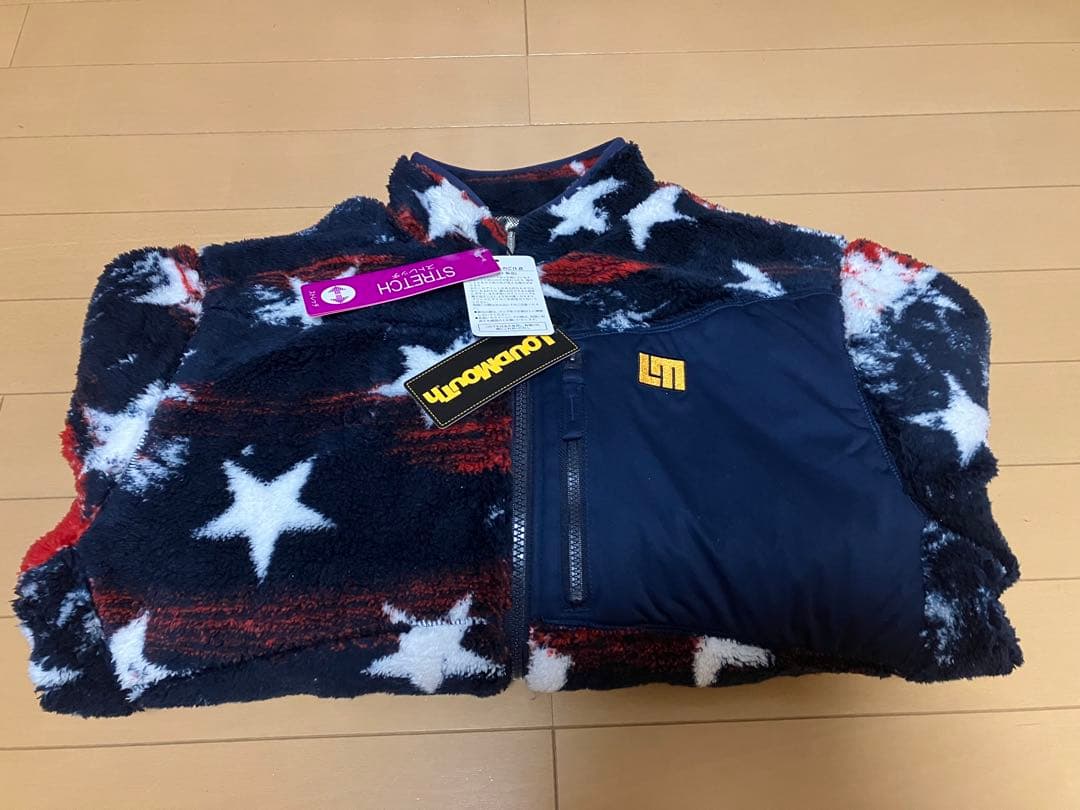 ラウドマウス メンズ ゴルフウエア アウター 長袖 フリース ブルゾン ネイビー