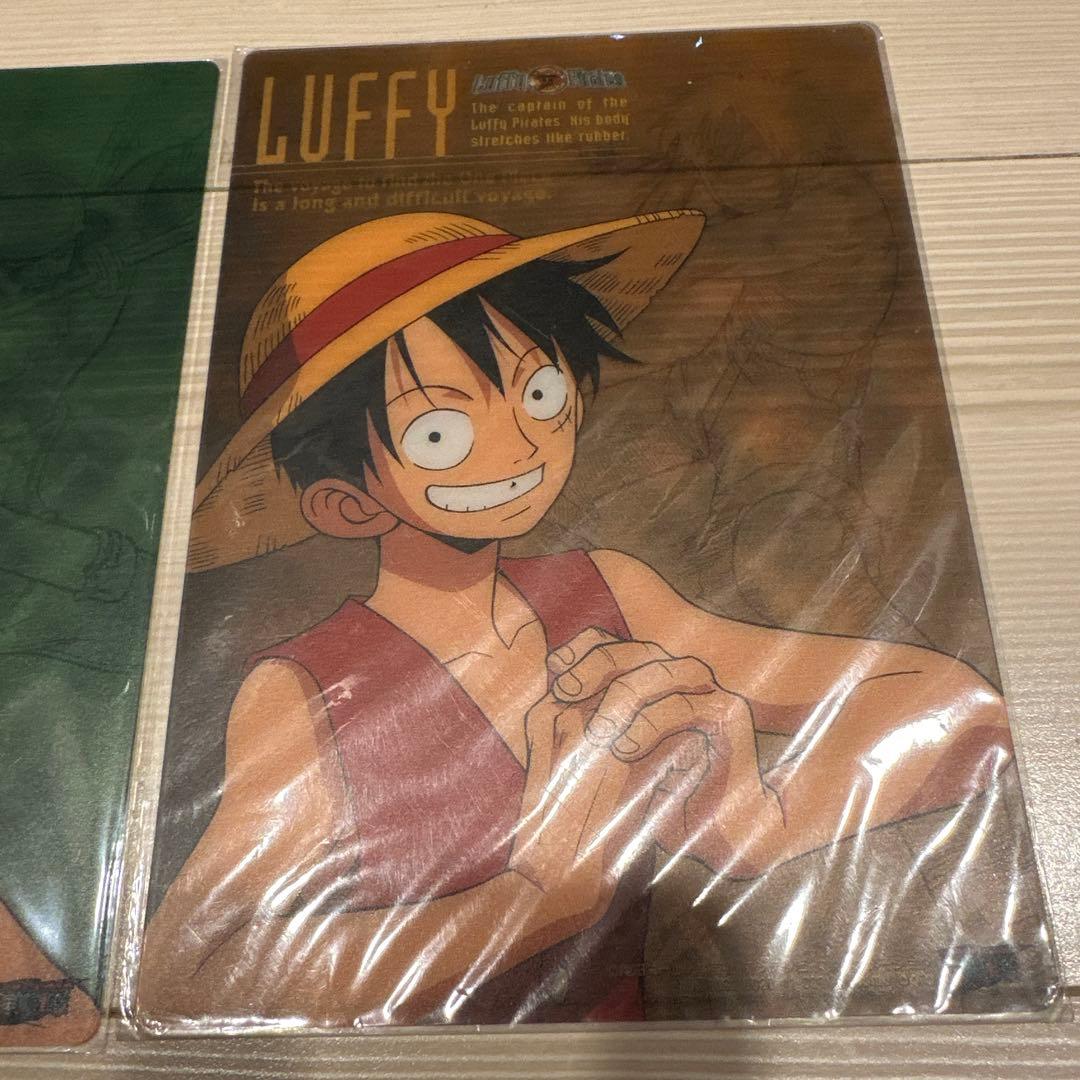 ワンピース　下敷きセット　レトロ　2点　ゾロ　ルフィ