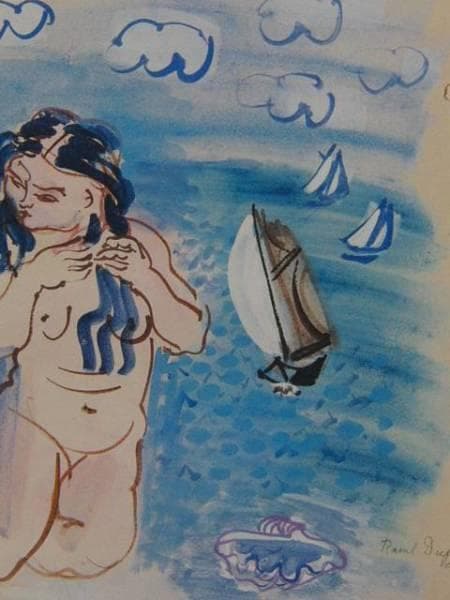 Raoul Dufy、BAIGNEUSE、海外版超希少レゾネ、新品額付