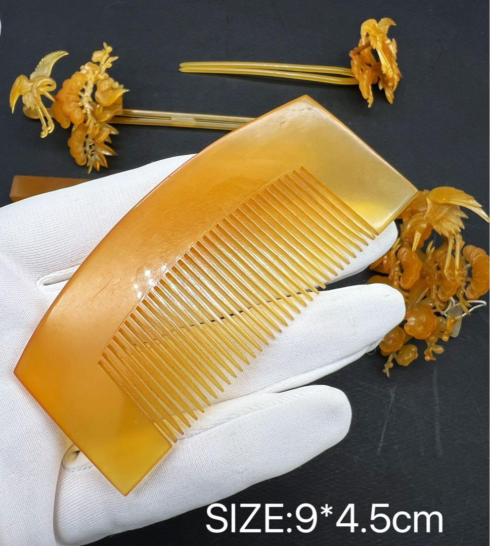 花嫁かんざし 髪飾りセット 和装小物 櫛 簪 くし 髪飾り 本鼈甲 木箱付き