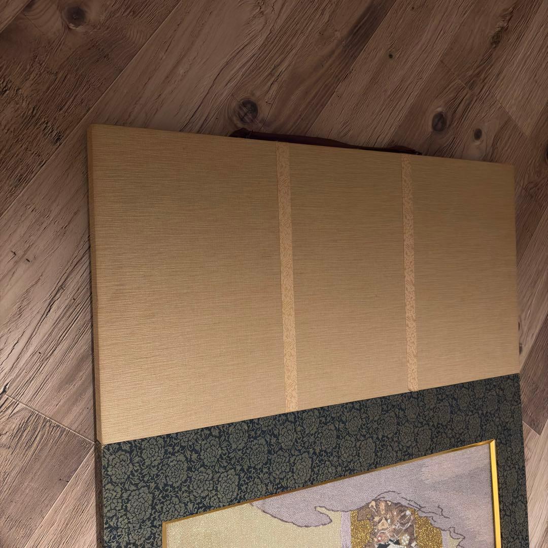 文化刺繍 慈母観音図 着色絹本 仏画 仏教美術 悲母観音 刺繍画 刺繍アート