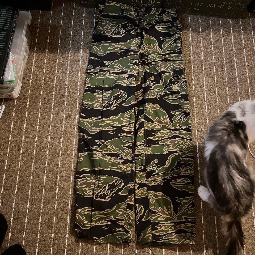 60S ベトナム戦　実物　タイガーストライプ　パンツ　ビンテージ　ミリタリー