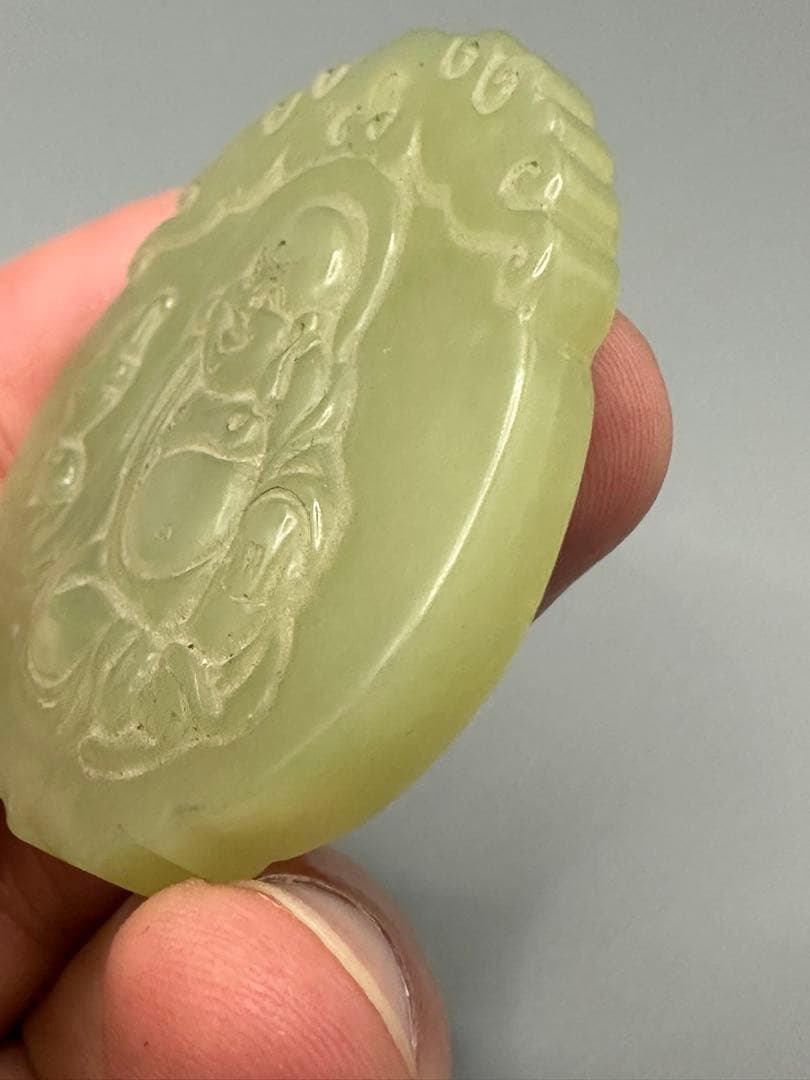 中国古美術.古蔵品.古和田玉佩.純手彫り.装身具.観賞物.中国骨董 彫刻 円形