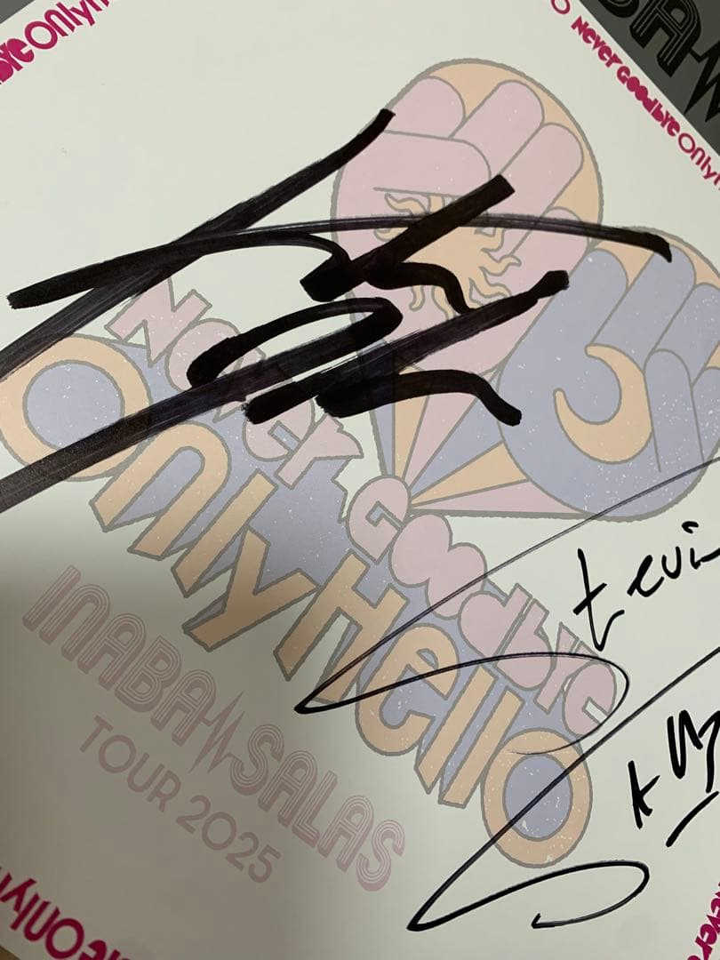 お値下げ中◆INABA/SALAS サイン色紙　B'z 稲葉浩志