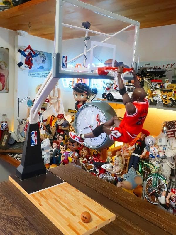 ダンクシュート ジオラマ模型 マイケルジョーダン風 NBA スラムダンク等に♪