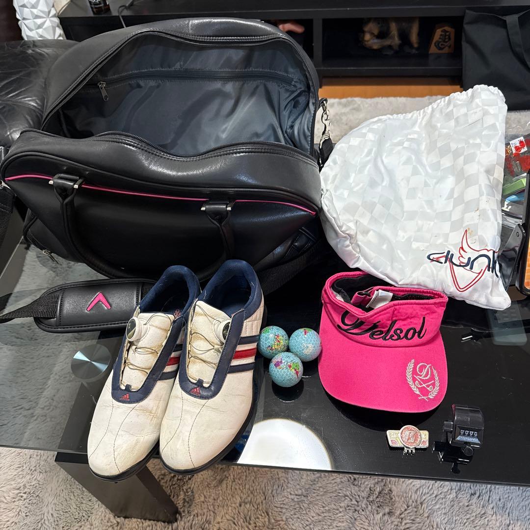 ゴルフバッグ・シューズ・ボールセット　レディースまとめ売り