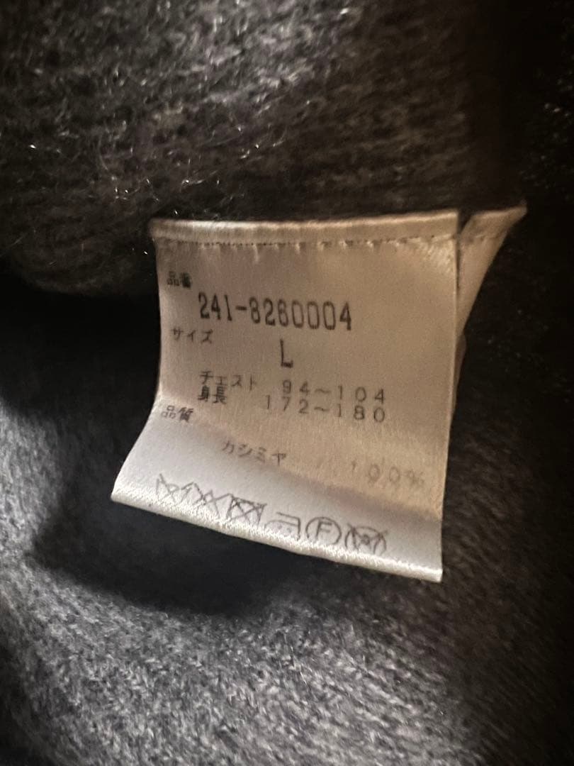 Callaway Collection メンズL 細身　グレー　カシミア100%