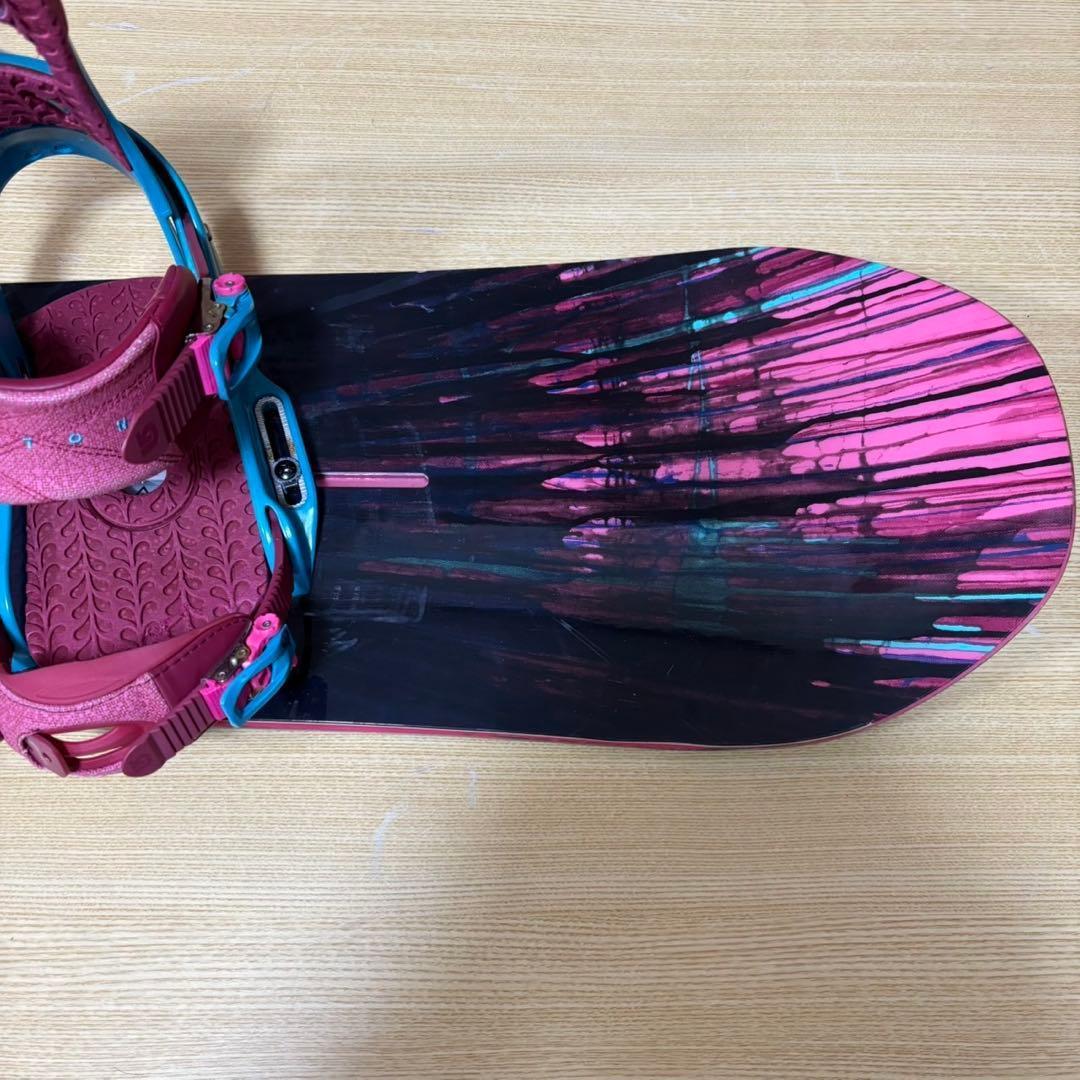 美品　BURTON バートン　フライングＶ　レディース　スノーボード4点　138