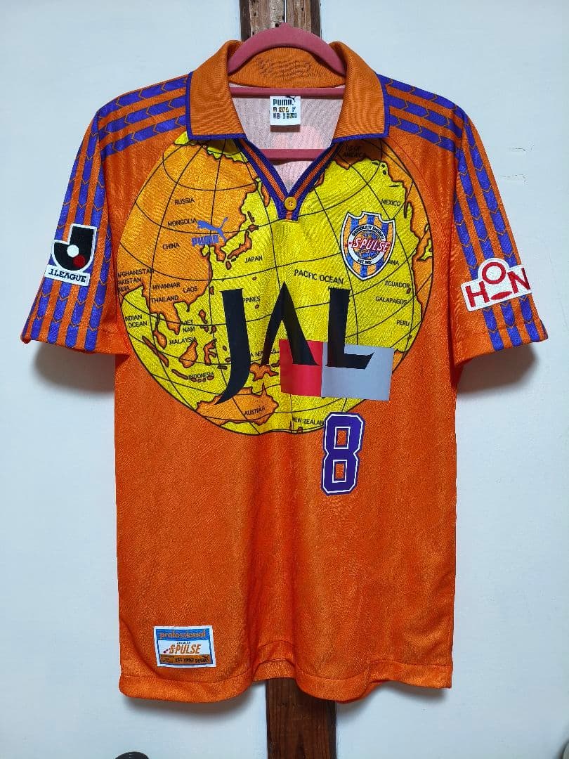 ウェア Shimizu Spulse1997/98  Shirt 8 Oliva