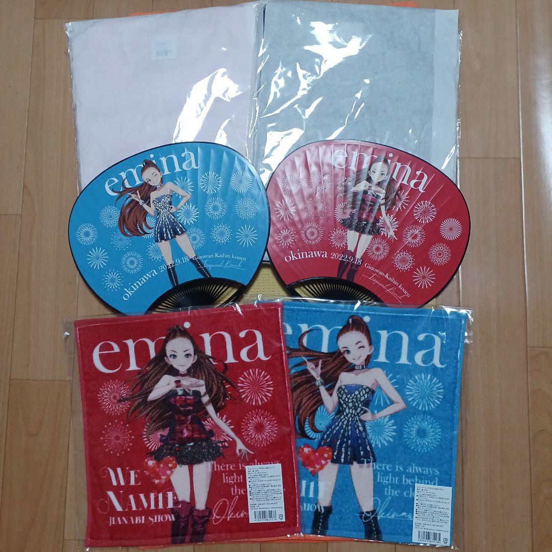 安室奈美恵　エミーナ　Tシャツ　ハンドタオル うちわ　セット売り　沖縄限定