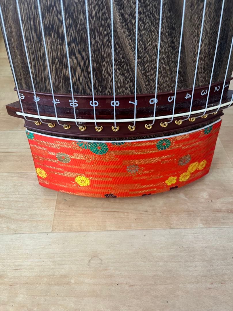 ②琴 13弦 日本 伝統的 楽器 和楽器 弦楽器 和琴 木製 13 琴柱10本