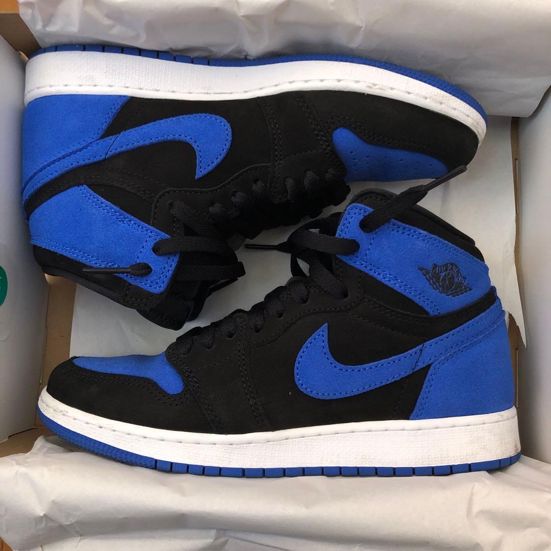 NIKE AIR ブラック/ブルー ハイカットシューズ