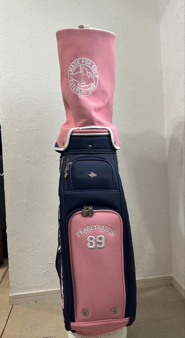 PEARLY GATES キャディバッグ ネイビー/ピンク