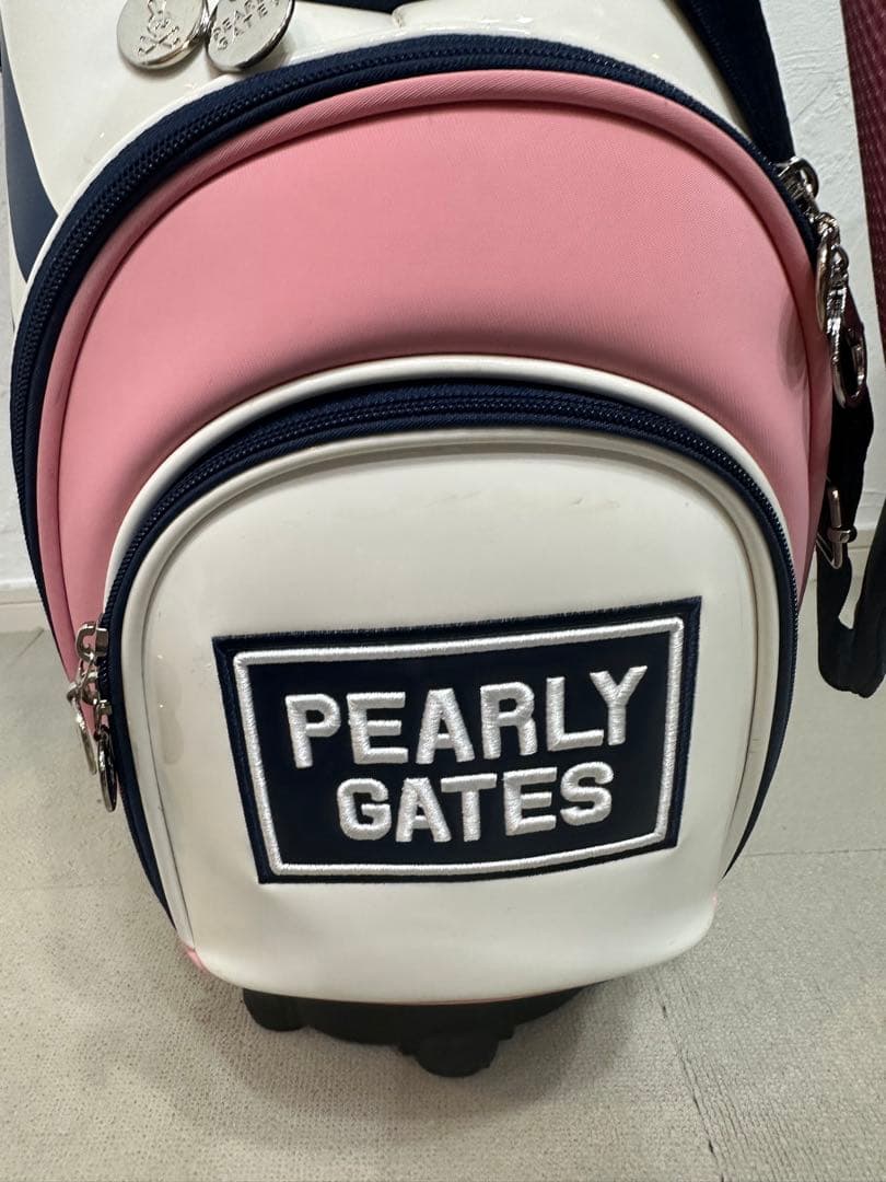 PEARLY GATES キャディバッグ ネイビー/ピンク