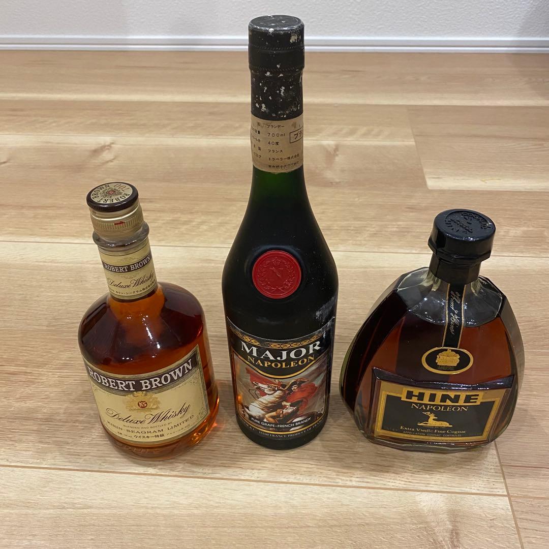 【希少未開封】古酒3点 ナポレオン HINE コニャック ブランデー ウイスキー