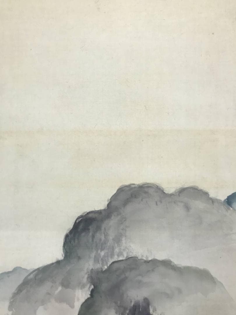 【真作】熊田青峰/山水図/掛軸/名家伝来/AC-320