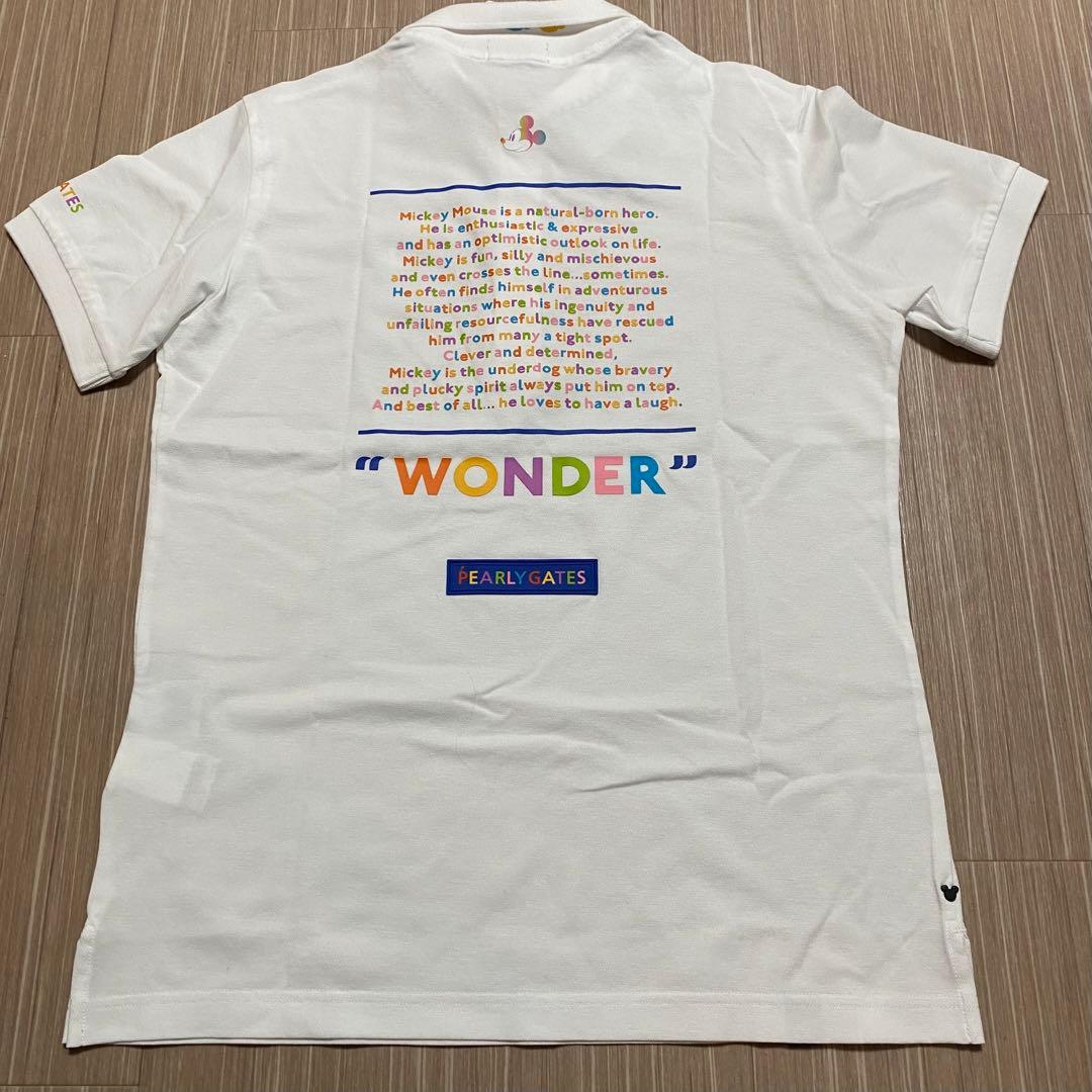 新品未使用　パーリーゲイツ　ミッキーマルチカラー半袖ポロシャツ　サイズM