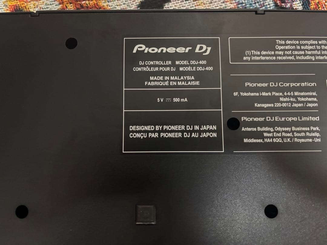 DJ機材 pioneer ddj-400