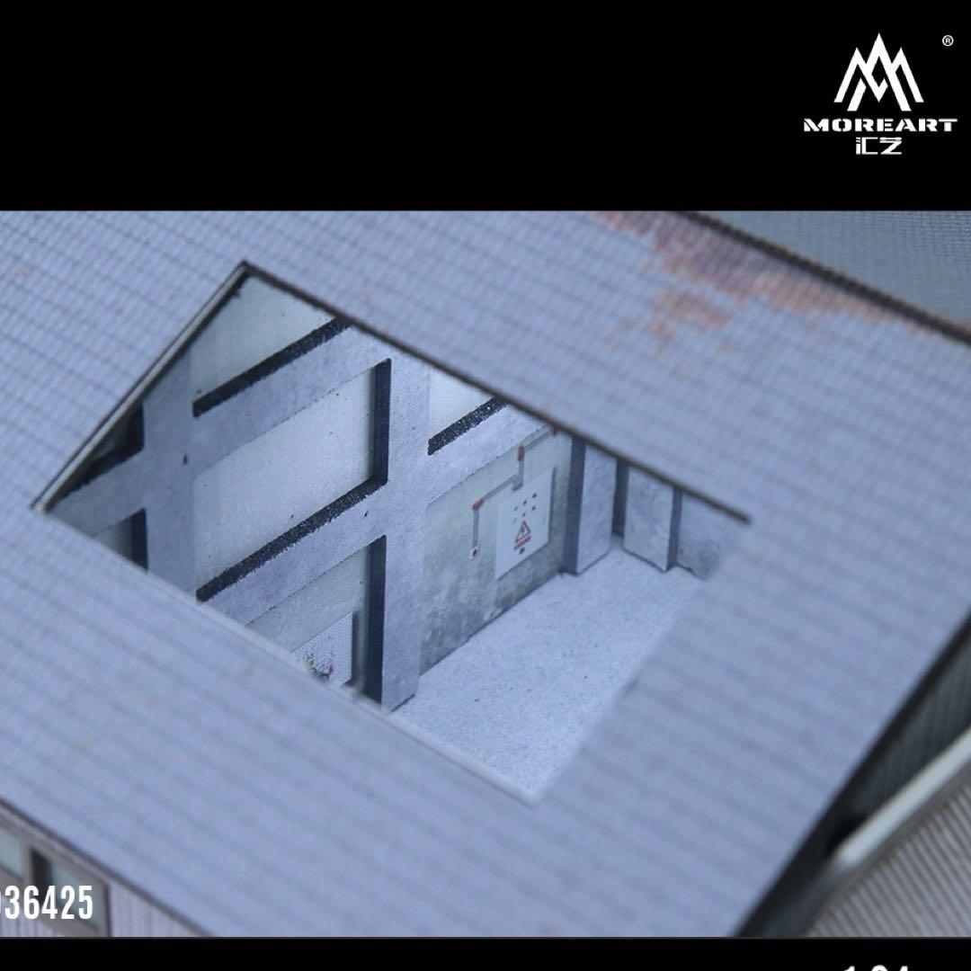 《最新入荷》1/64自動車整備士工場建物 LED照明付き 新品・未使用品