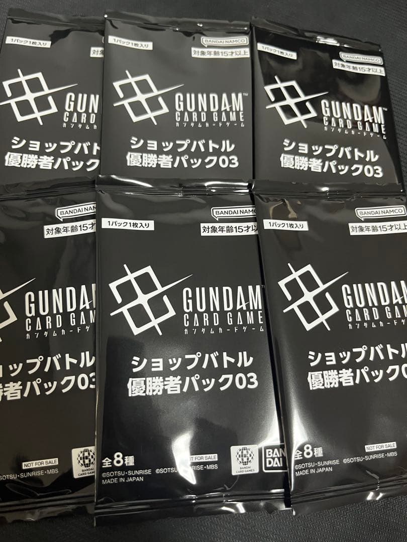 GUNDAM ショップバトル優勝者パック03 6パックセット　ガンダムカード