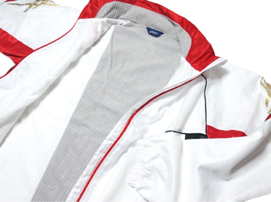 アシックス　モーションサーモジャムジー白AS2ブレーカージャケット・パンツ　上下