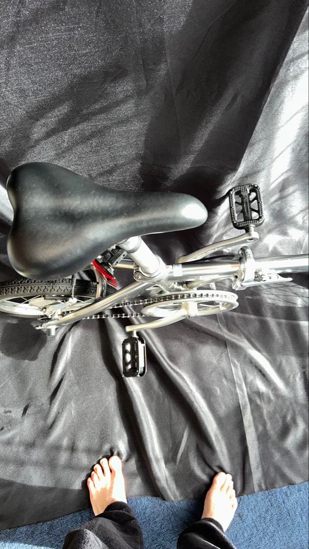 折りたたみ自転車 シルバー 小径ホイール