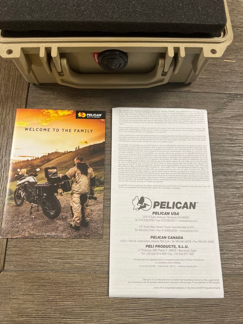 ペリカンケース　1120 デザートタン　防水ケース　フォーム付き