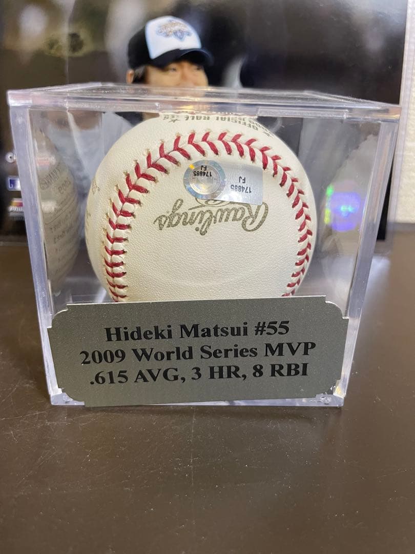 希少　松井秀喜2009年ワールドシリーズ MVP記念直筆サインボールと写真セット