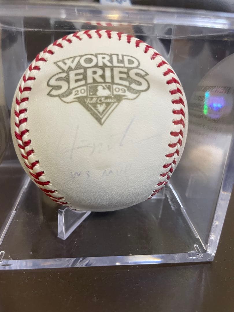 希少　松井秀喜2009年ワールドシリーズ MVP記念直筆サインボールと写真セット