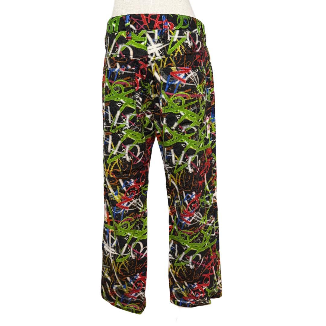 ダンスウィズドラゴン 総柄パンツ サイズ2 裾直し済み　股下６３cm