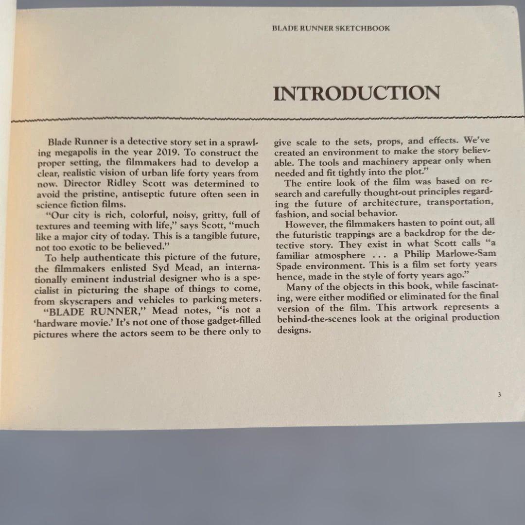 コレクション BLADE RUNNER SKETCHBOOK