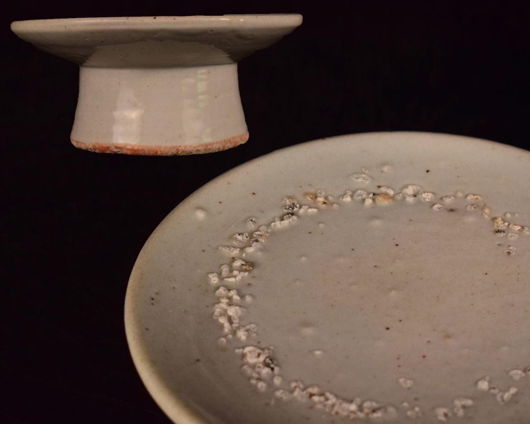 李朝 白磁 台鉢 台皿 菓子器 陶芸