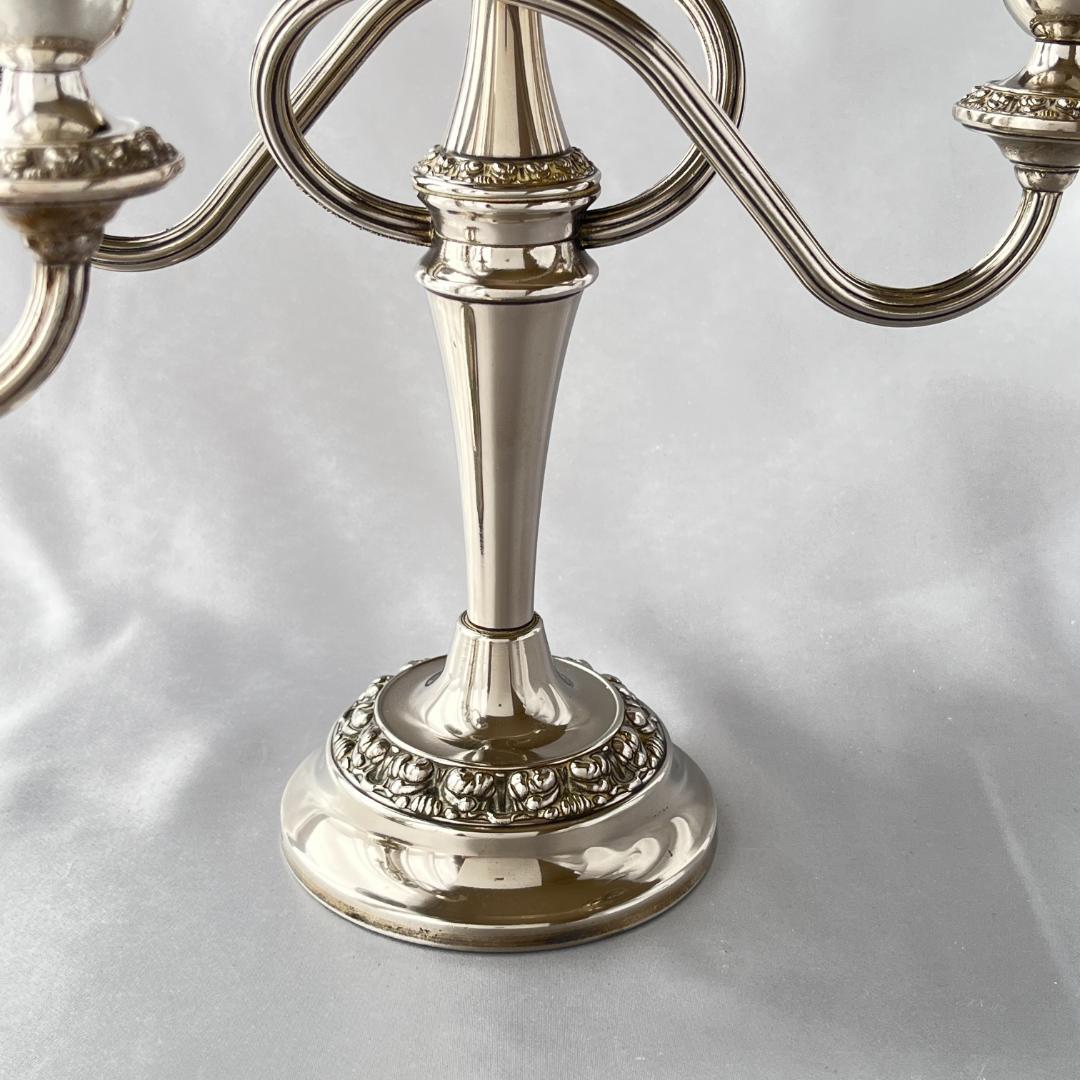 【IANTHE】 薔薇モチーフのキャンドルスタンド トリプルホルダー 2本