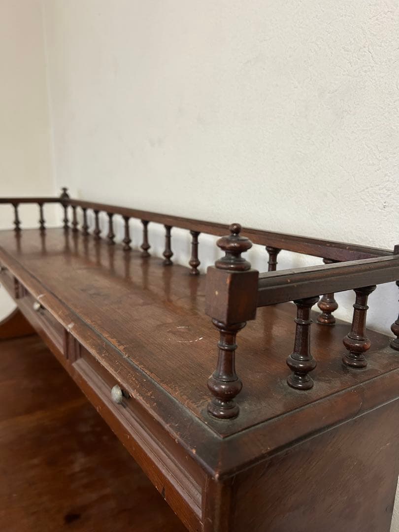 【限定値下中】アンティーク 飾り棚付き 文机 レトロ 古道具 値下12000円可