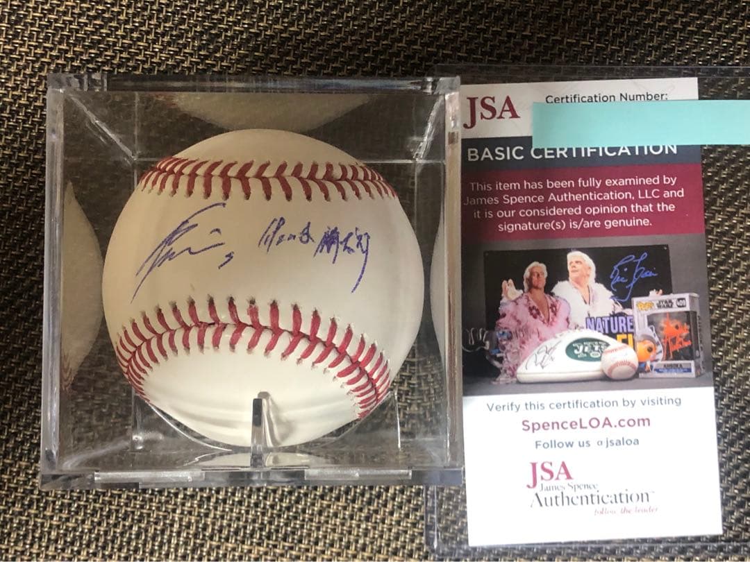 超激レア！　佐々木麟太郎　英語　漢字　ダブルサイン　鑑定書付き