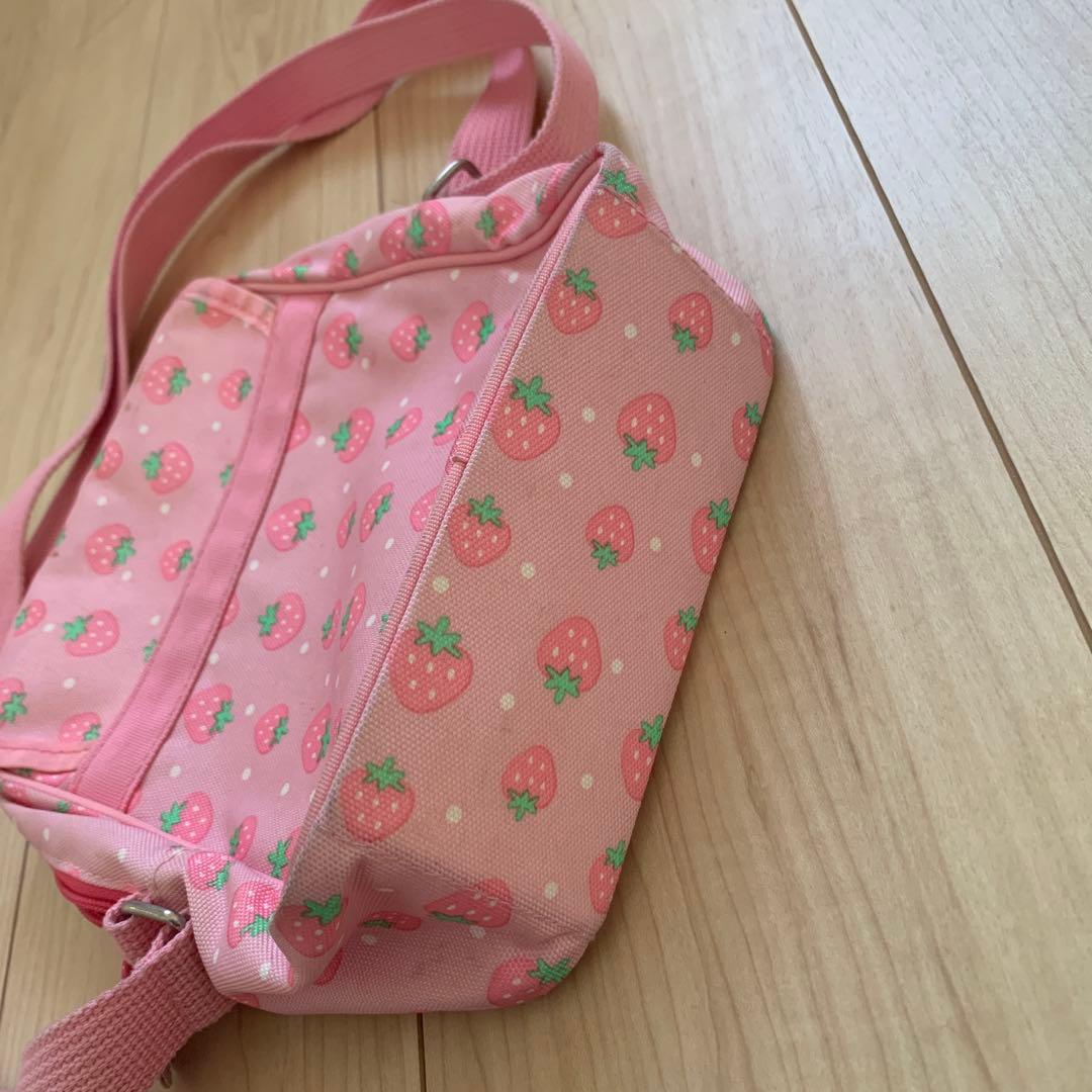 激レア　平成　サンリオ　ぷちぷちわんこ いちご柄　ショルダーバッグ　2002年