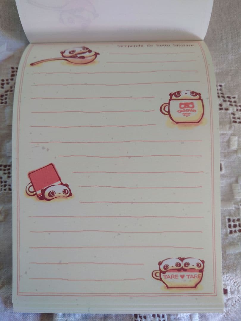 サンエックスキャラクター　たれぱんだ　文房具メモ帳メモパッドノート便箋まとめ売り