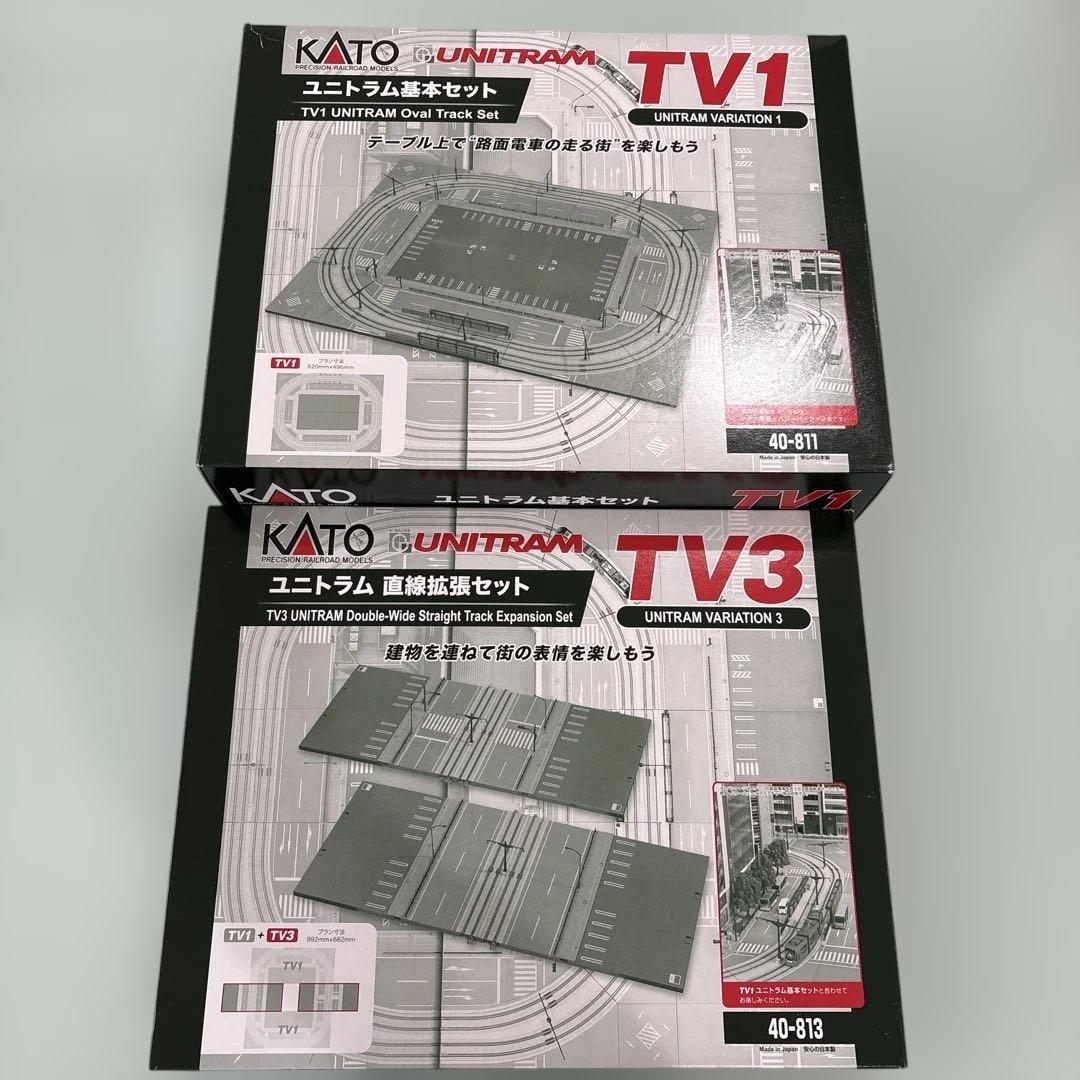 カトー40-811ユニトラム基本&40-813直線拡張 各ジャンク品2個セット！