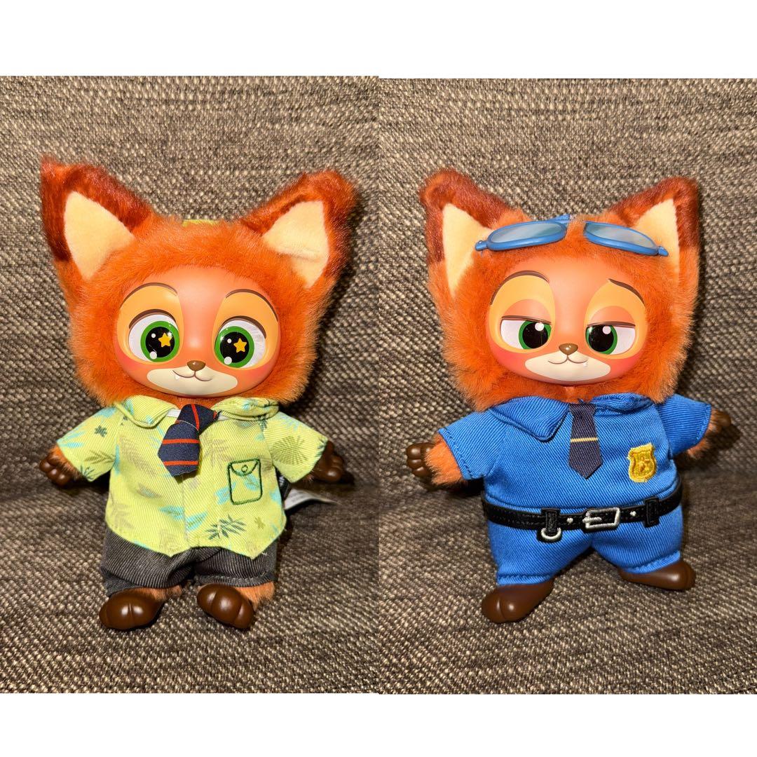 MINISO ディズニー　ズートピア　マスコット　ぬいぐるみ　ニック　2点セット