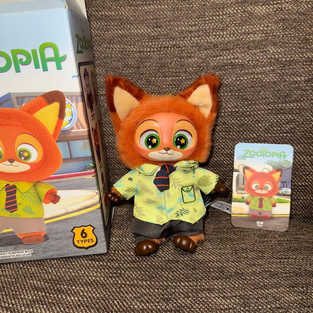 MINISO ディズニー　ズートピア　マスコット　ぬいぐるみ　ニック　2点セット