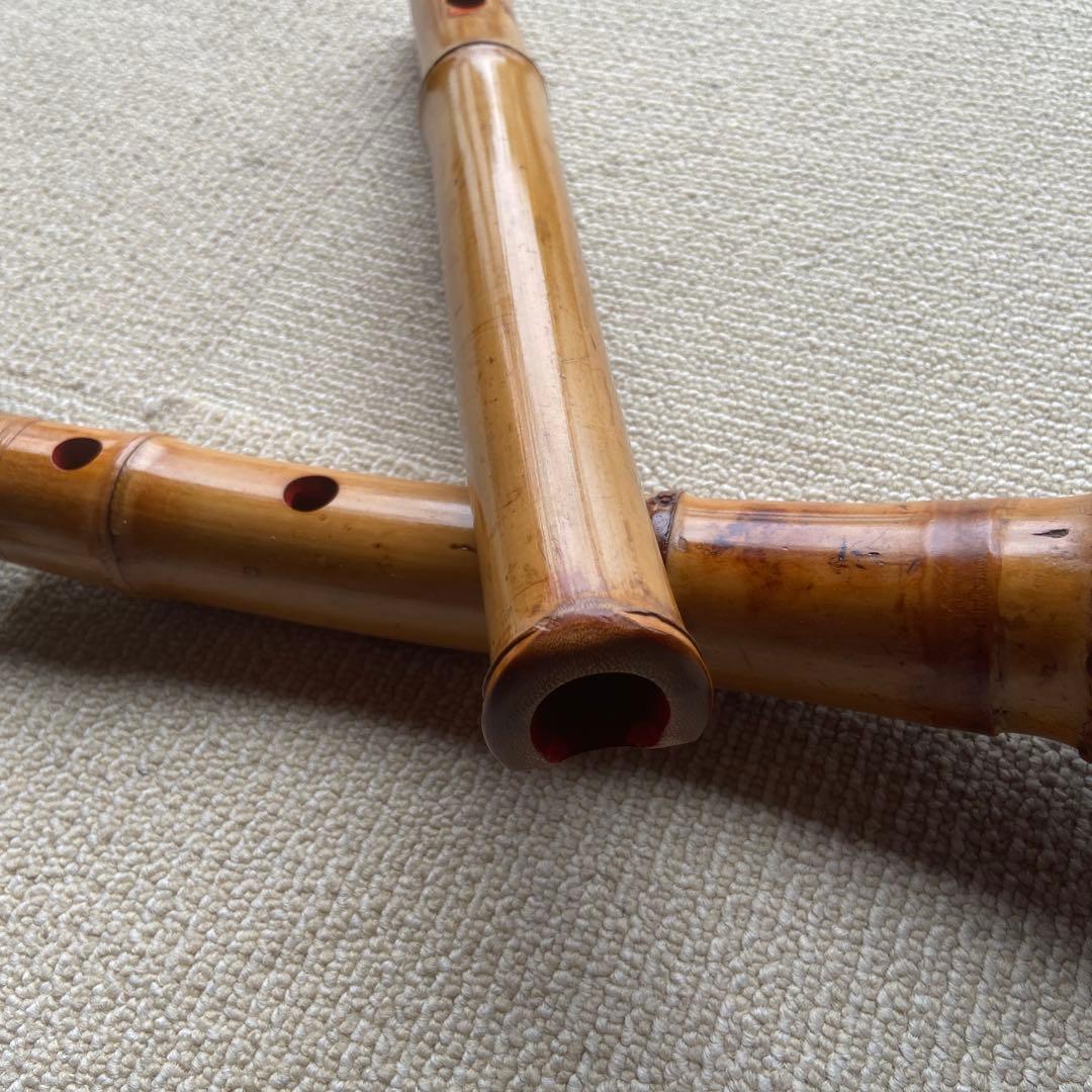 211値下げ　尺八　一尺八寸管　眞山銘ニ印