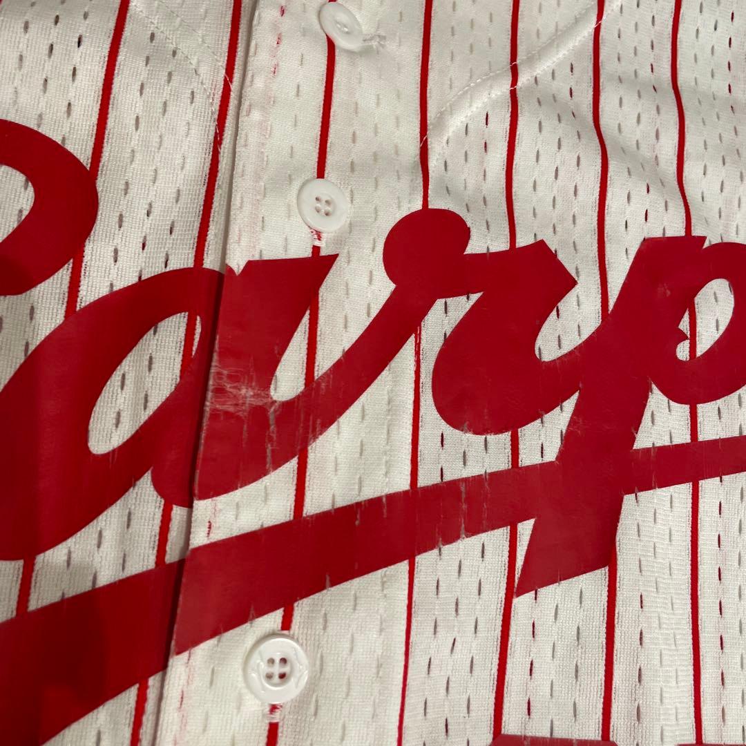 カープ　ユニフォーム縦縞　25新井　サイズＬ