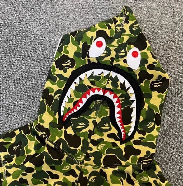 A Bathing Ape カモフラージュ シャークパーカー L