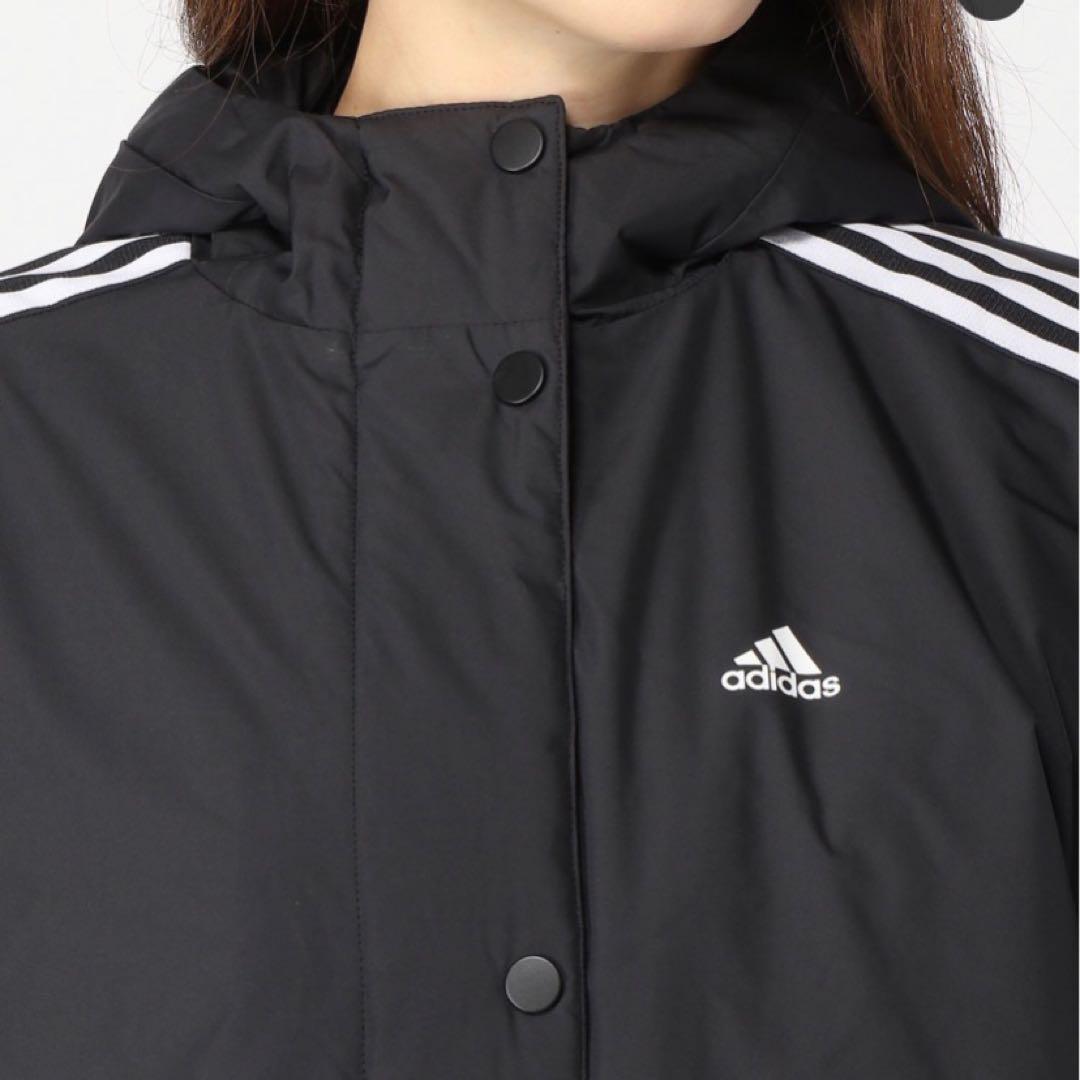 adidas アディダス ベンチコート フード付き ブラック サイズ OT 新品