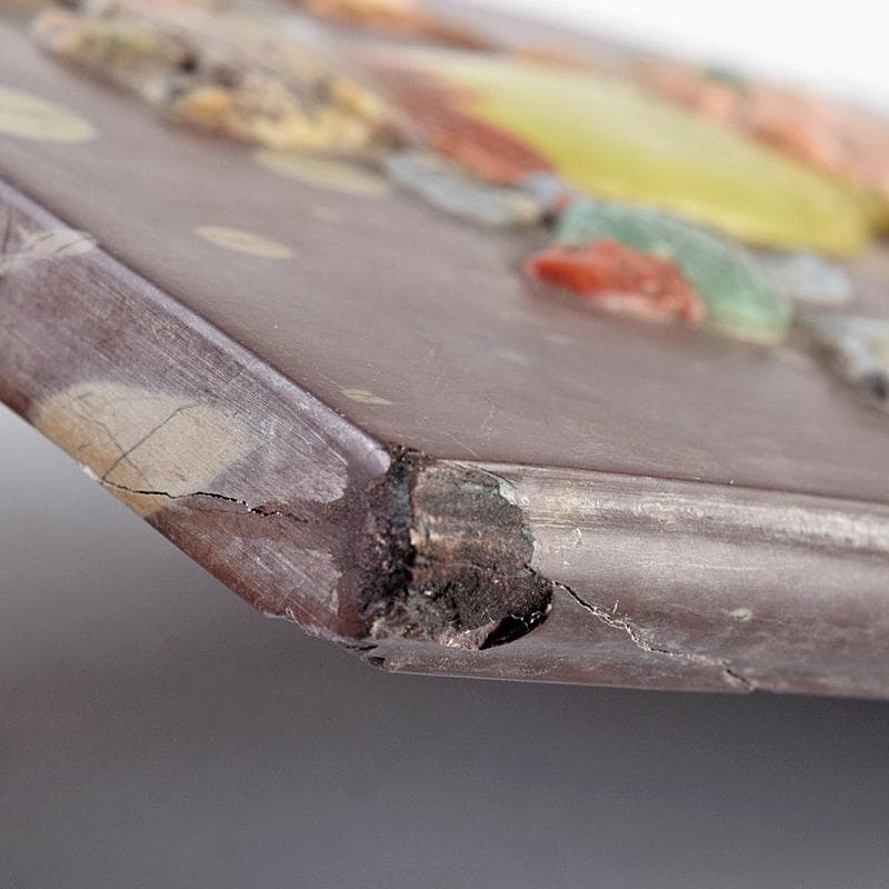 中国　玉石彫刻　貼花文　硯屏　M　R8524